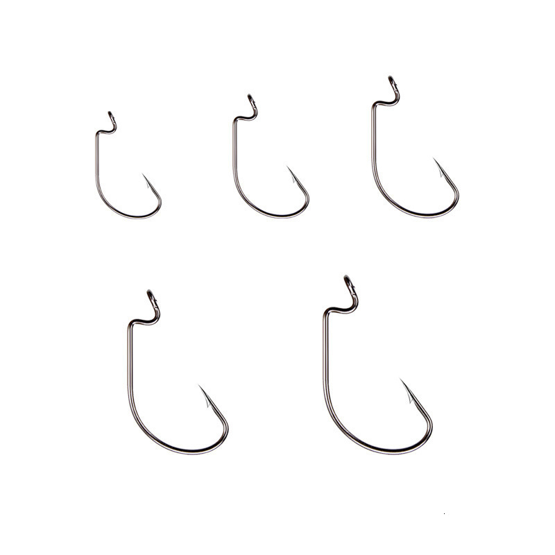 Fishing Hooks 320Pcs Barbless Carp Fishing Hooks Set Non barb Curve Shank Fishhook for Hair Bait Rigs Carp Fishing Tackle 230715