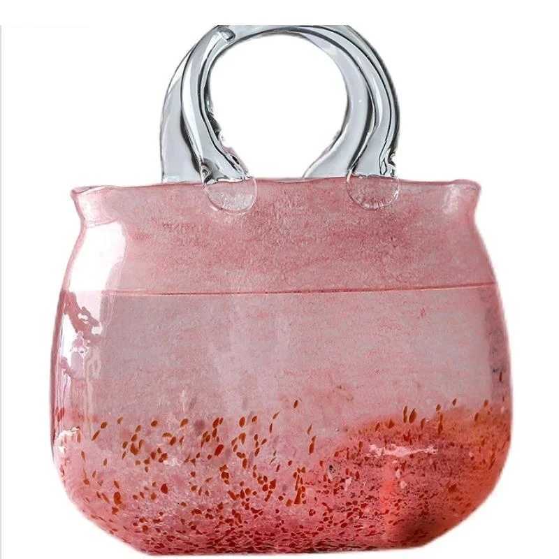 Vase Hand Basket Bag Clear Bottle Terrarium Flower Hydroponics He Decoration Accessories Vases Pots Y251201