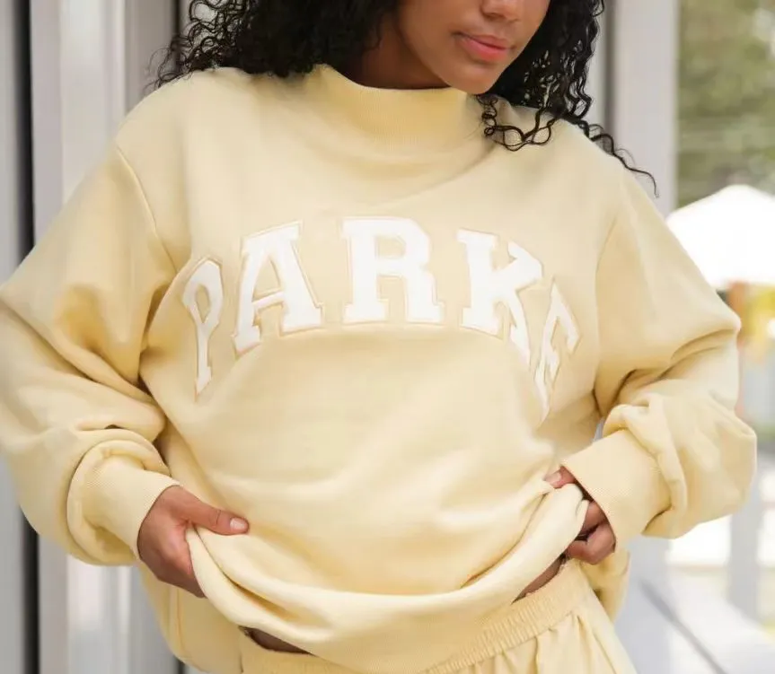 parke hoodie sweatshirt womens mockneck sweatshirt spring autumn outdoor casual hoodies daily outfit woman loose fit sweatshirts designer parke hoodie