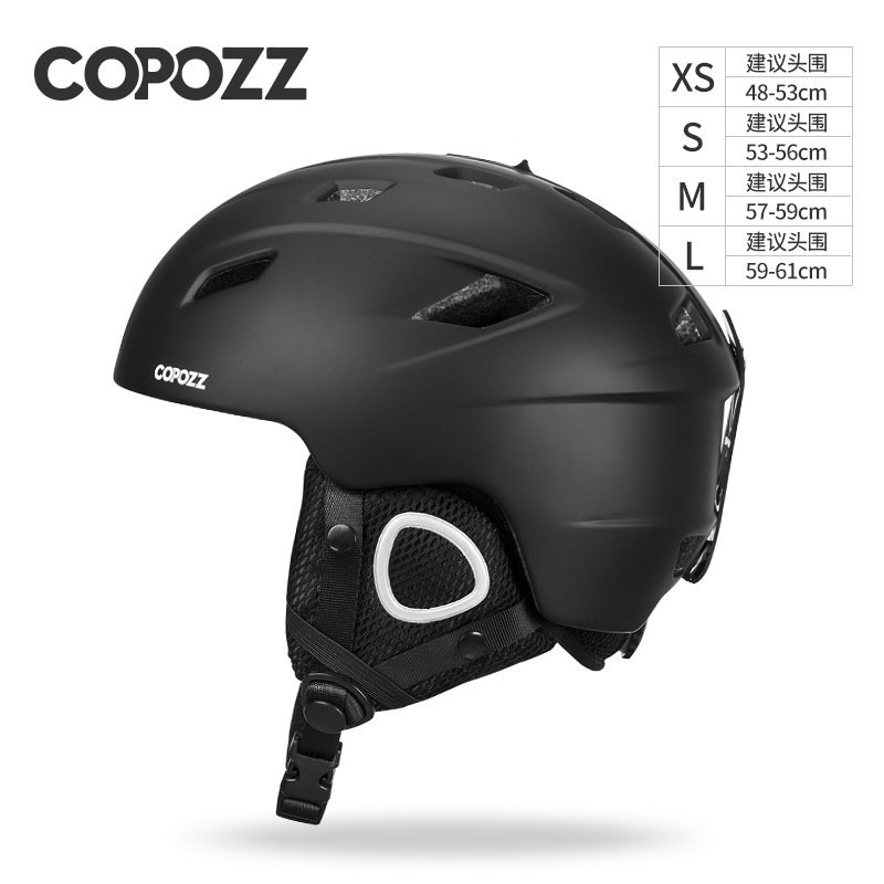 COPOZZ unisex ski helmet certified semi covered impact resistant ski helmet suitable for adults and children snow safe ski helmet 241211bj
