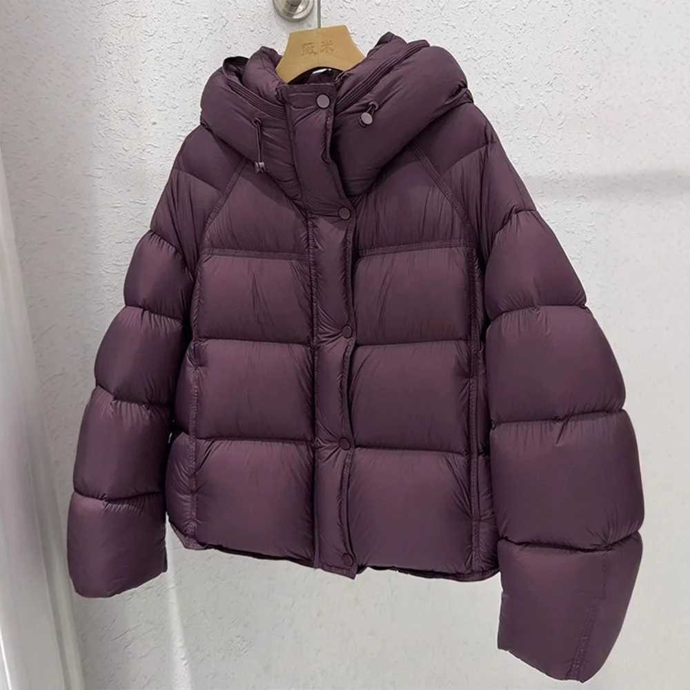 2025 New Warm Coat with Hat Autumn and Winter Thick Cotton Coat Long Sleeved Cotton Jacket Parker Cotton Coat Can Matched FreelyT251201