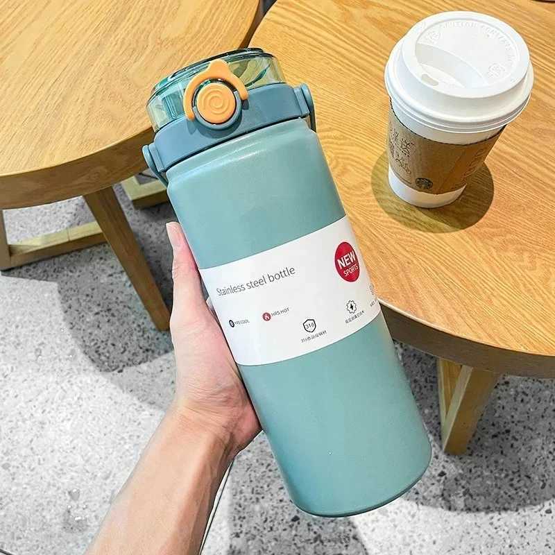 1L/12L Large Capacity Thermo with Straw Stainless Steel Thermal Water Bottle Keep Cold and Hot Thermos Cup Vacuum Flask H251201 W260226