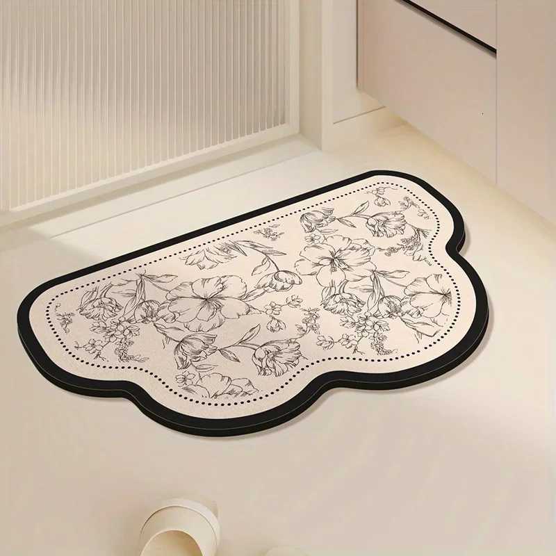 Bath Mat Non Slip Quick Dry Natural Diatite Floor Pad for Bathro Toilet Kitchen Entrance Easy Clean He Use H251129