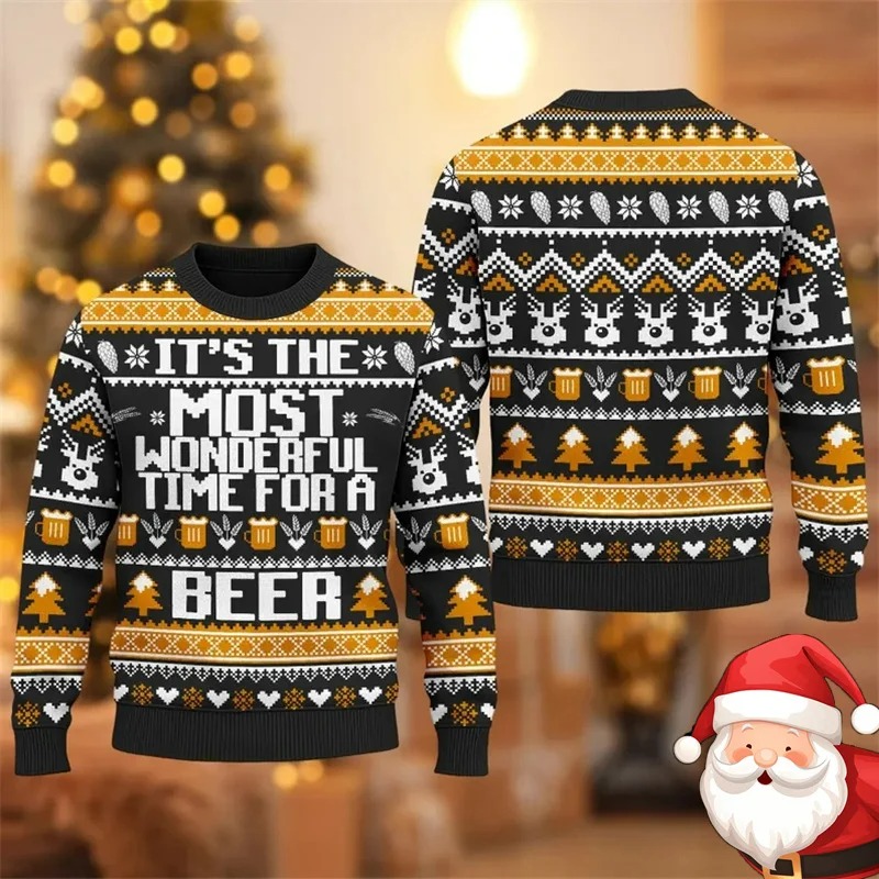 Men's Sweaters Hee Ho Jack Frost Ugly Christmas Sweater Funny Holiday Party Pullover Warm Cozy Xmas For Men Women Gift 2026