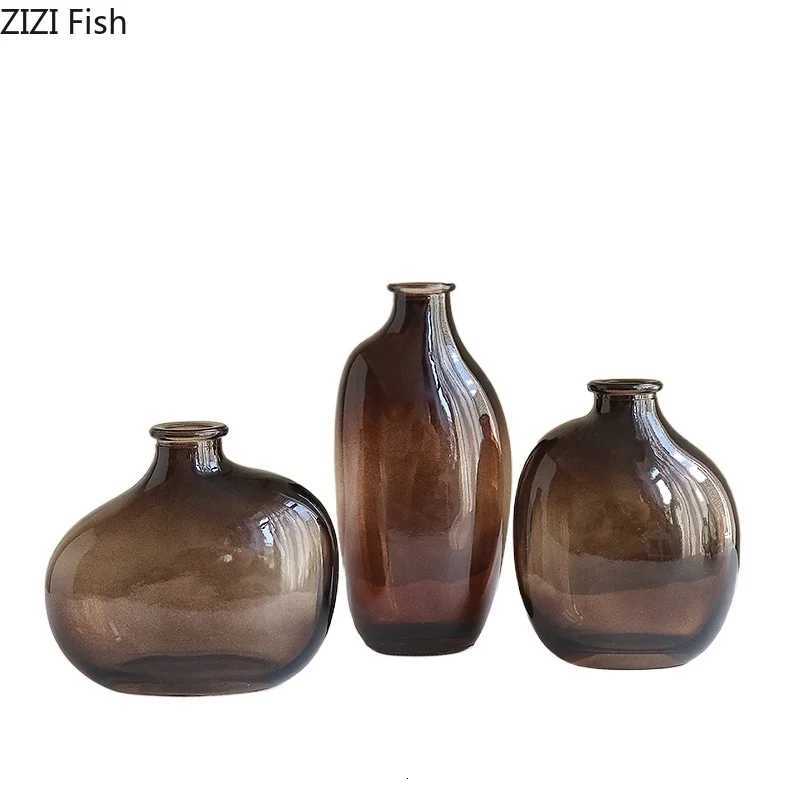 Minimalist Transparent Vase Lovely Small Plant Pots Table Decoration Flower Arrangement Floral Vases Ro Aesthetic Decor Y251201