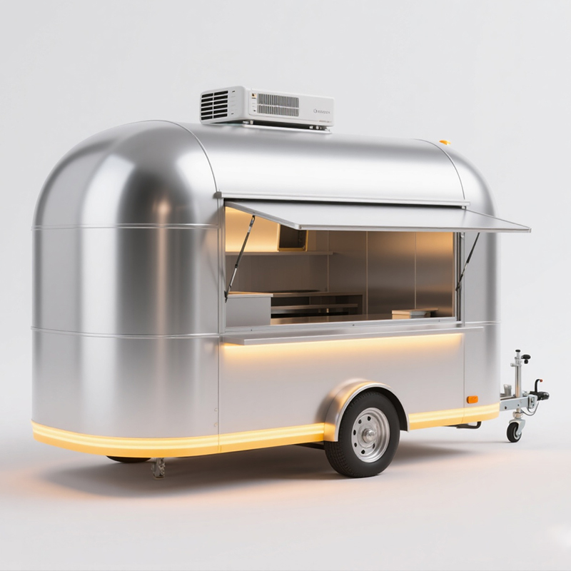 All-in-One 304 Stainless Steel Mobile Kitchen | Equipped for Snacks, Coffee, Ice Cream & Burgers