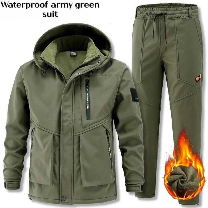 2025 New Winter Thermal Fleece Ski Jacket Pants Set Men Women Waterproof Windproof Outdoor Climbing Work Suit Mens Sweats Set M251201 - view 3