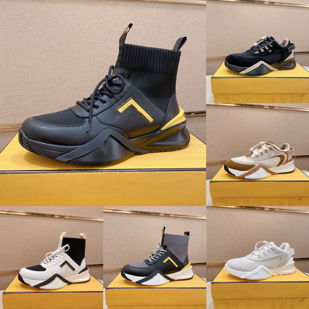 Designer sneakers 10A Flow platform trainers Mans Fashion casual Luxury loafers High top knit boots flat Outdoor walk Dress Running Tennis Hiking shoe
