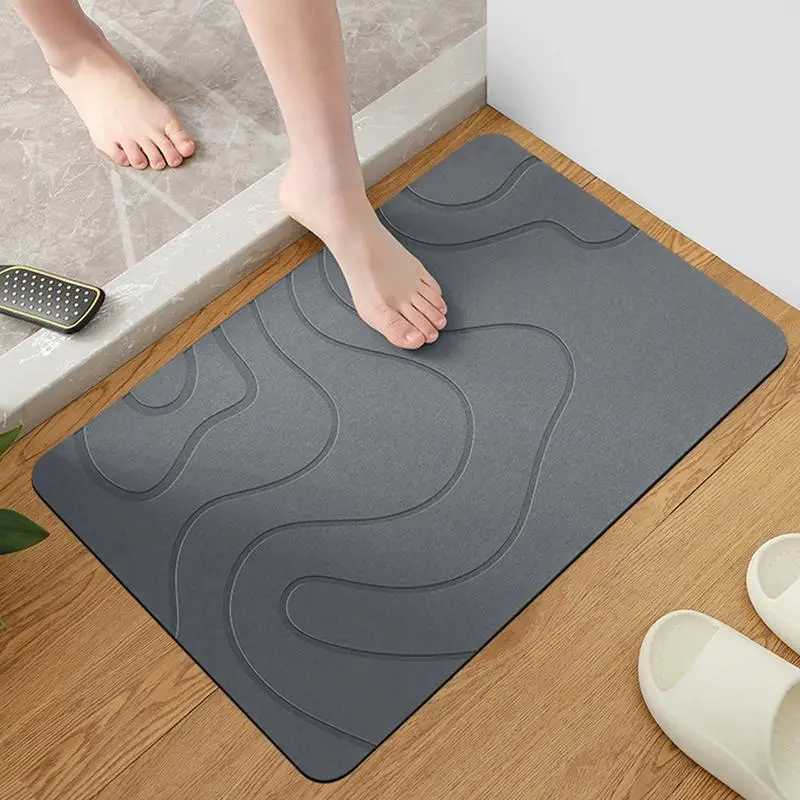 Indoor Diatite Stone Bath Mat Diat d Soft Mat Water Absorption Quick Drying Diatite Stone Shower Mat Entryway Rugs H251129