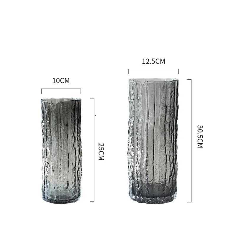 Vase Irregar Texture Clear Bottle Flower Arrangement Hydroponic Accessories Terrarium Living Ro Decoration Y251201