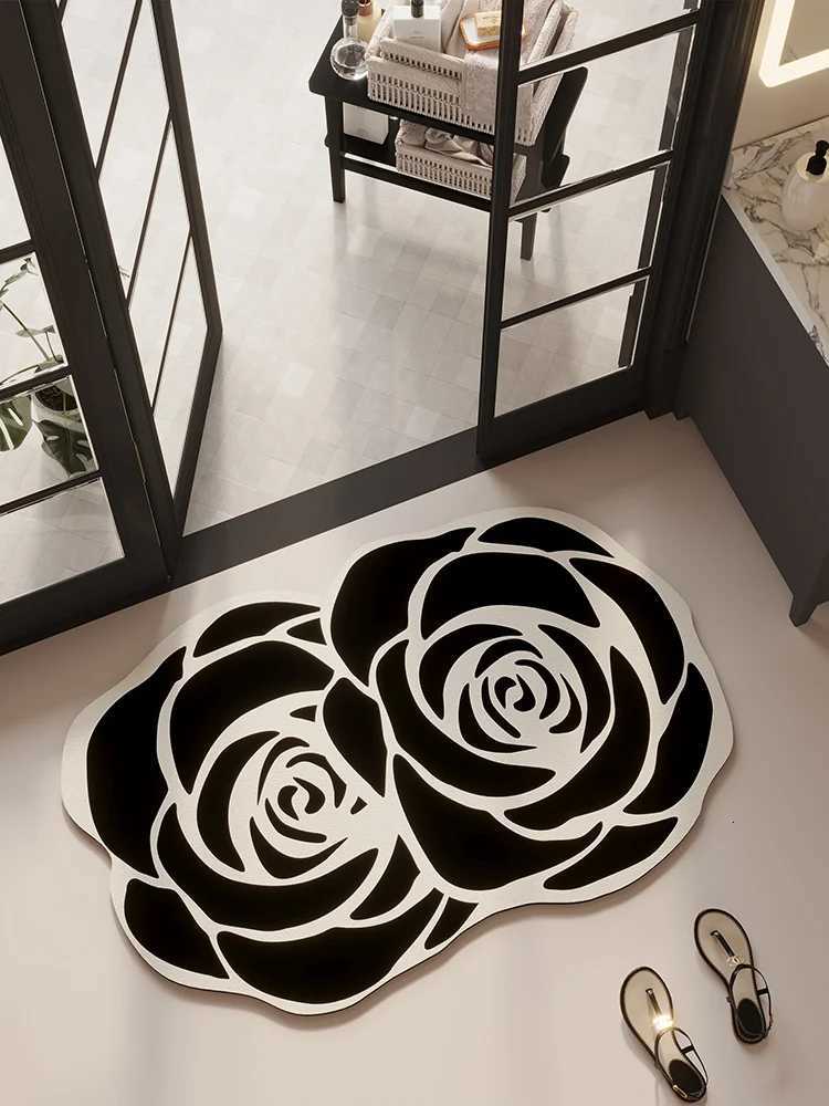 French Xiaoxiangfeng water-absorbing diat d bathro floor mat special-shaped toilet carpet quick-drying non-slip foot mat H251129