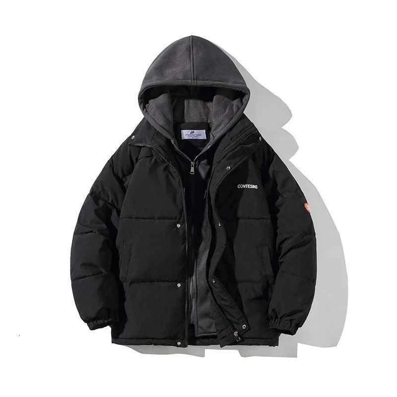 Womens Winter Oversize Jacket Down Cotton Padded Coat Female Loose Casual Overcoat Female Fashion Men Hooded Short ParkasT251201
