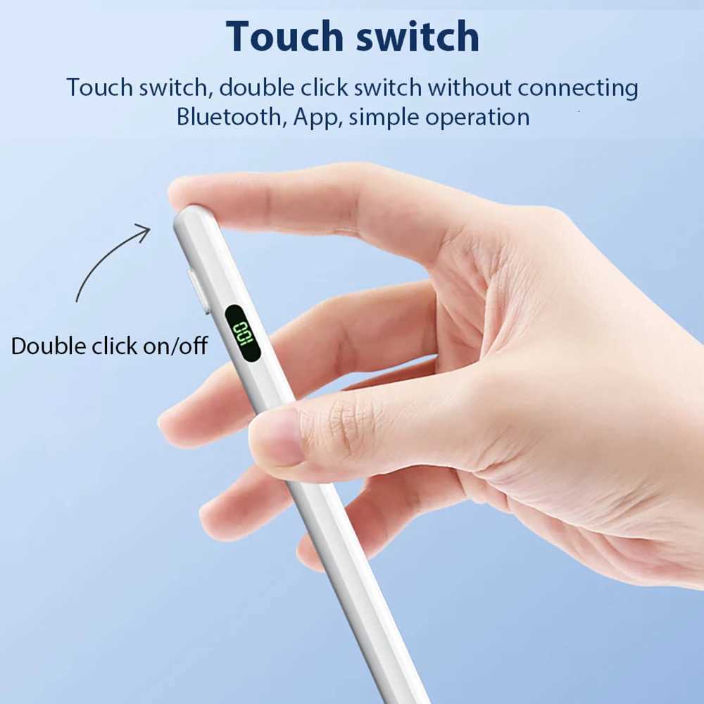 Universal Stylus Pen With LED Digital Power Display For iPad Tablet Pen For Android IOS Windows Touch Pen C251201