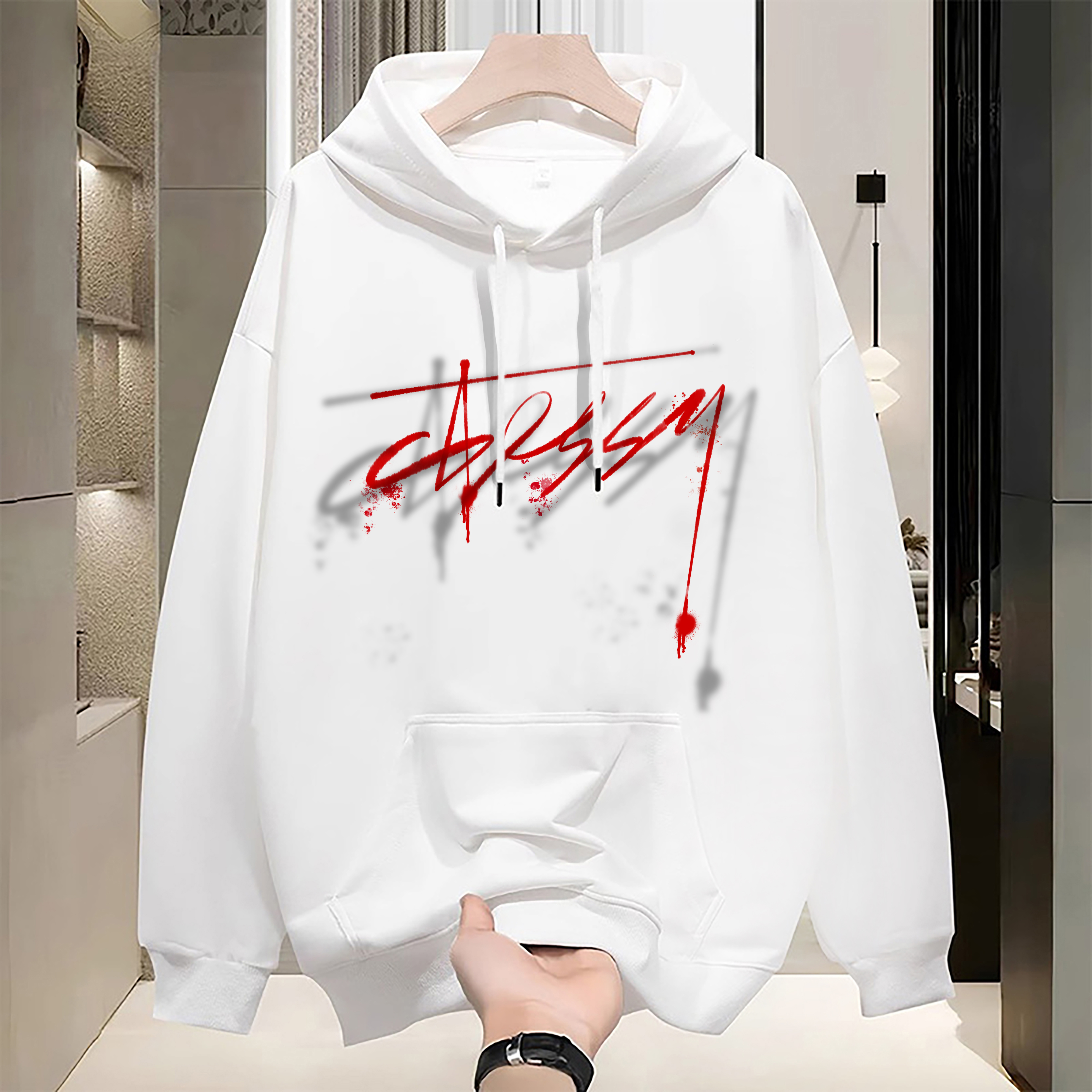Men's Hoodies Harajuku Retro Aesthetic Unisex Hoodie Casual Zipper Cardigan Print Sweatshirt Punk Hip Hop Goth