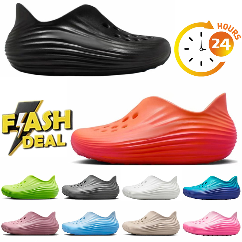 Designer Slippers sandals for Men and Woman slider sports sandals ReactX Rejuven8 lightweight blue white triple black Beach comfortable outdoor perforated shoes