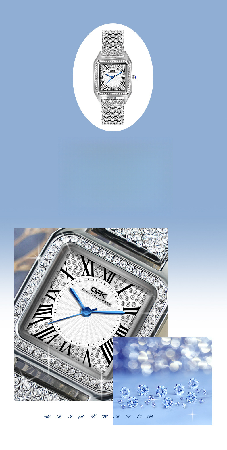 OPK Free Shipping New Designer Watch Dropshipping Hot-selling Diamond-studded Elegant Jewelry Buckle Quartz Watch Women's Watch Female Watch