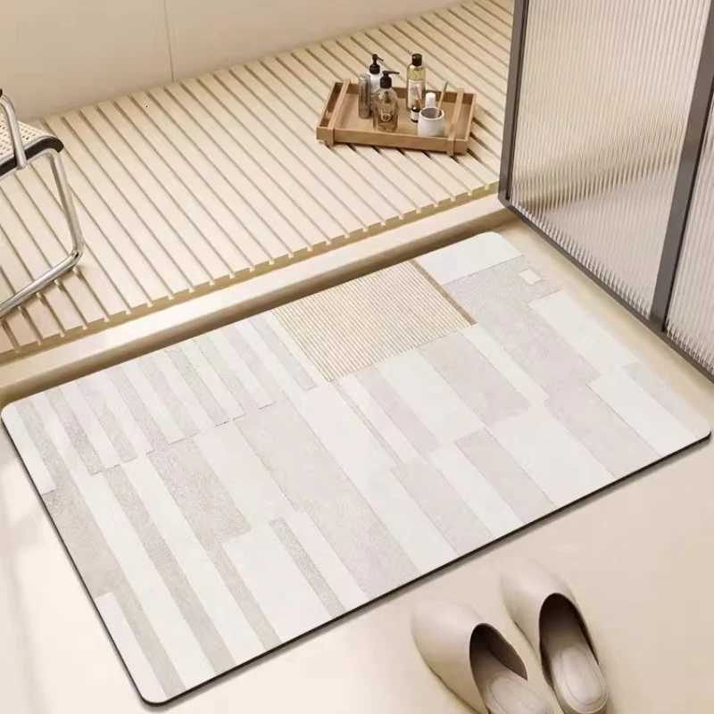 Wabi Sand Wind Bathro Non-slip Floor Mat Diat d Absorbent Mat Household Toilet Door Quick Drying Foot Mat He Remodeling H251129