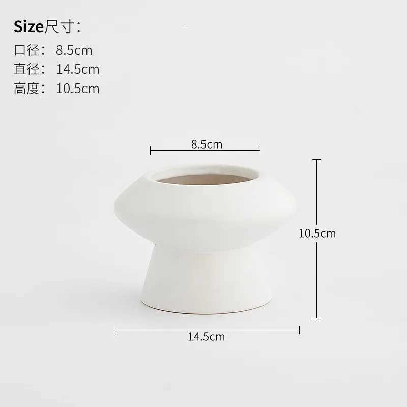 Minimalist Ceramic Vase Flower Arrangement Modern Creative He Decor Restaurant Dry Flower Arrangement Decorative Ornaments Y251201