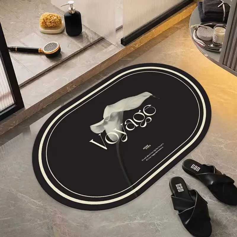 Bathro Toilet Floor Mat Soft Diat d Absorbent Mat Bath Door Non-slip Foot Mat Toilet Floor Mat H251129