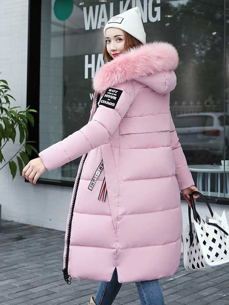 Women Parkas Hooded Zipper Thick Parka Thick Casual Full Sleeve Solid Long Coats Pockets Elegant Outerwear Warm CasualT251201