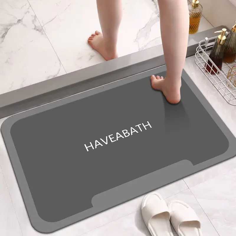 Toilet floor mat bathro door water-absorbing quick-drying foot mat toilet non-slip carpet soft diat d mat H251129