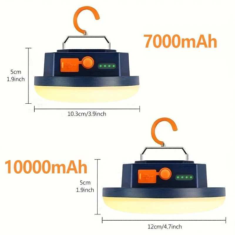 10000mAh LED Tent Light Rechargeable Lantern Portable Emergency Night Market Light Outdoor Camping Bulb Lamp Flashlight Home M251201