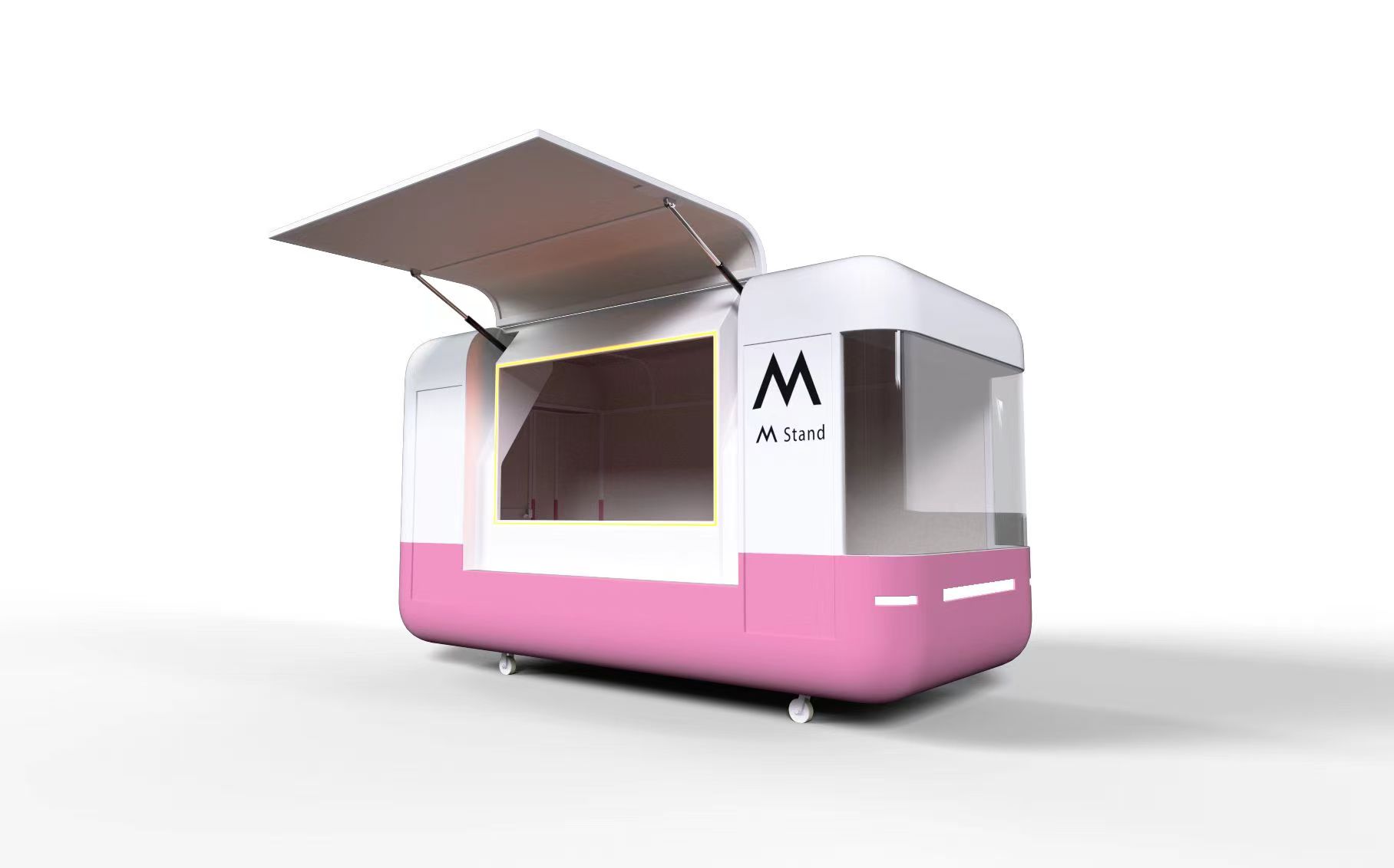 Compact Mobile Food Trailer for Outdoor Events, with Service Counter & Storage