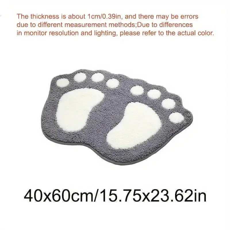 Cute Footprints Big Feet Bath Mats Pads Cartoon Style Toilet Non-slip Rug for Bathro Carpet Floor Super Absorbent Mat Foot Rug H251129