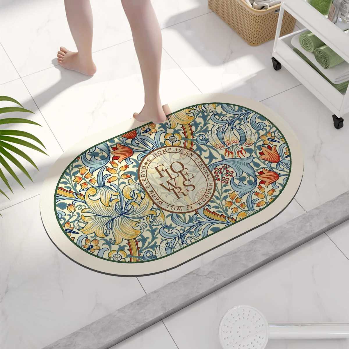 Diatoeous Earth Bath Mat Non-slip Quick Dry Bathro Rug Super Absorbent Shower Rugs Toilet Pad Doormat Washable H251129