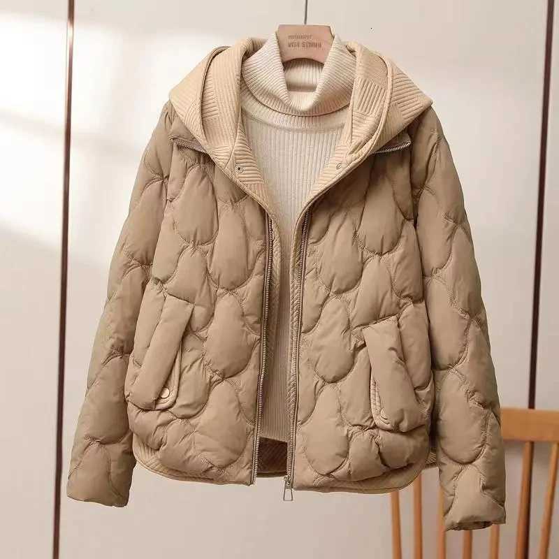 2025 Fashion Coats Korean Style Loose Cropped Coat Women Jacket Women Parkas Warm Puffer Jackets Casual Coat New Winter ClothesT251201