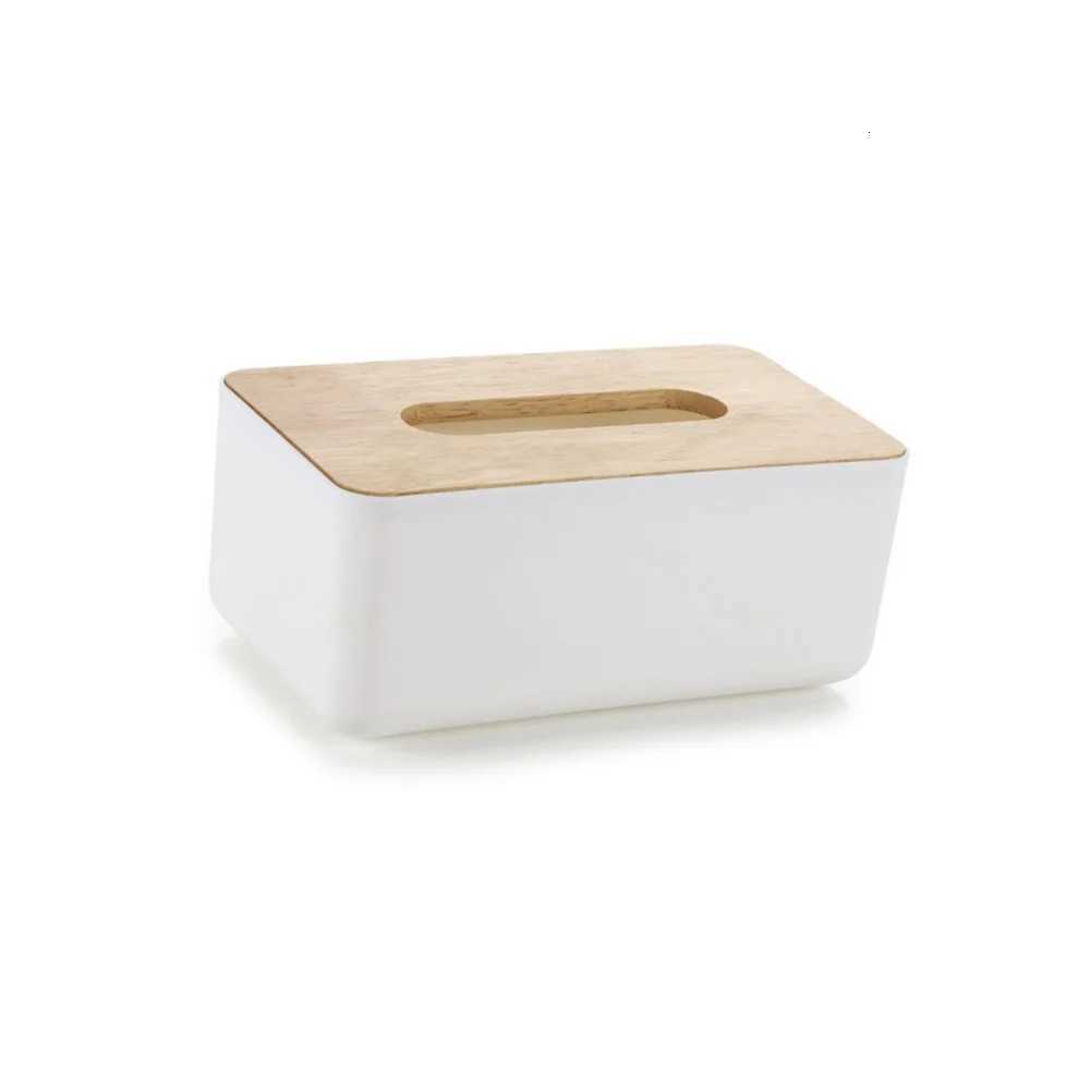 Natural Oak Box Wooden Tissue Holder For Kitchen Bathro Tissue Container Paper Box Cover Storage Organizer H251201