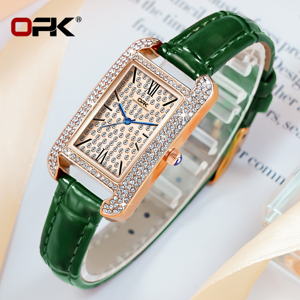 OPK Free Shipping New Designer Watch Dropshipping Hot Sale Elegant Retro Diamond-encrusted Quartz Watch Women's Watch Female Watch