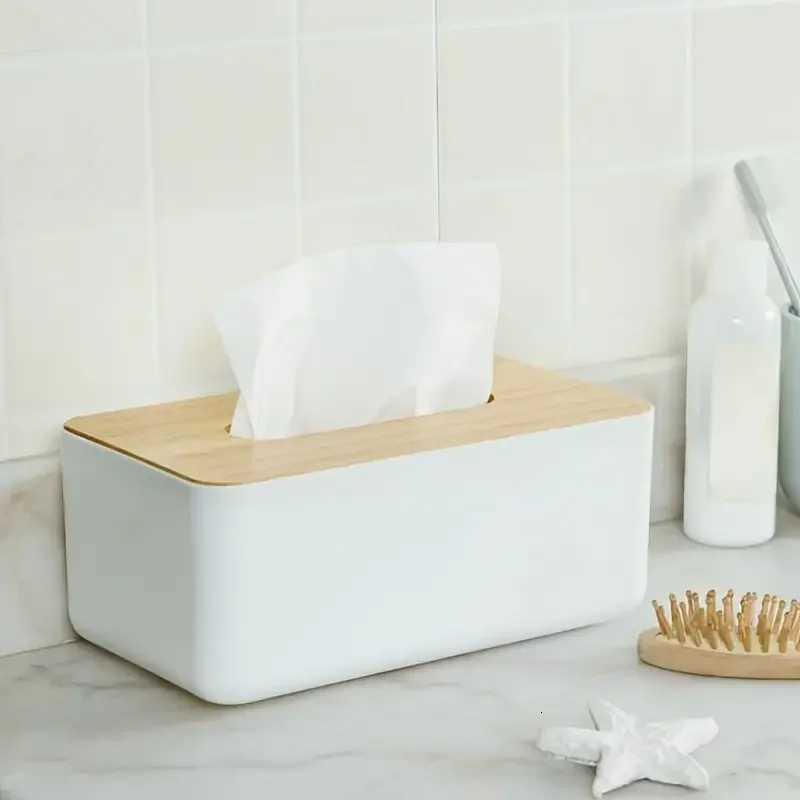 Plastic Tissue Box Organizer Holder Napkin Case He Dining Coffee Table Remote Control Dispenser Warm Color Desktop Storage H251201