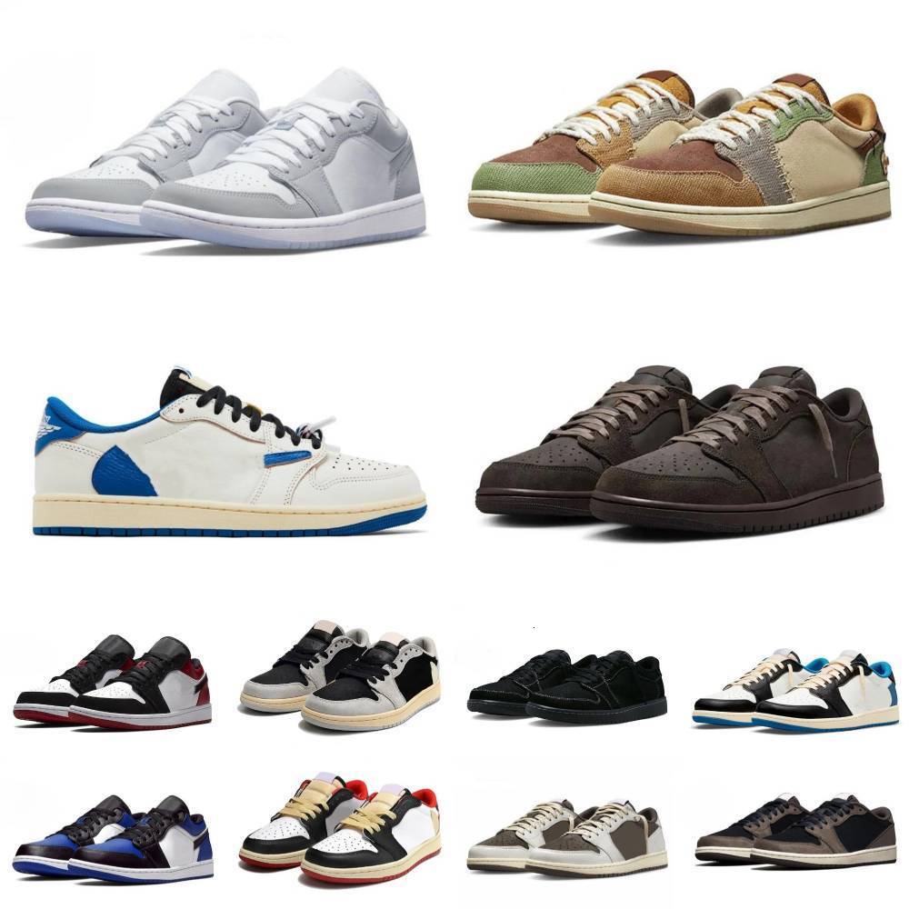 Trainers J1 1 Military Blue TS Low Sports Basketball Shoes Mans Women 1S Reverse Velvet Brown Mocha Jack Dark RetroeS Shoes Medium Olive Neutral White Green Sneakers