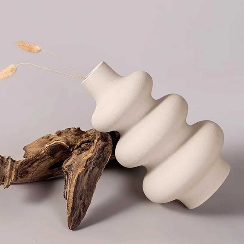 Plastic White Vase He Living Ro TV Cabinet Decorative Ornaments Flower Table Decoration Crafts 215145cm Y251201