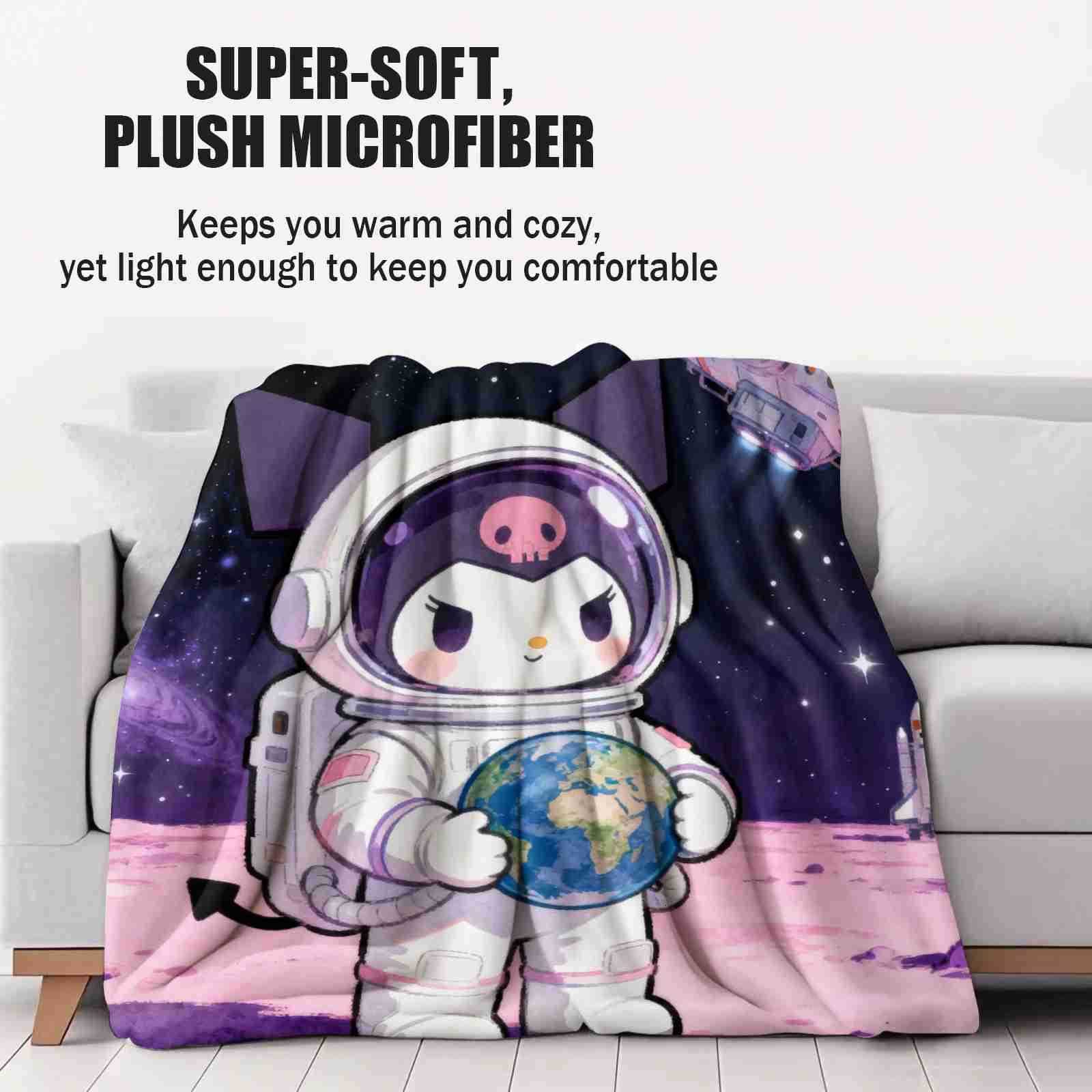 Sanrio Sanrios Kuromis Blankets Quality Soft Warm Throw Blanket Kids Couch Bed Fluffy Bedspread Cute Nap Blankets Child Holiday Gift H251201