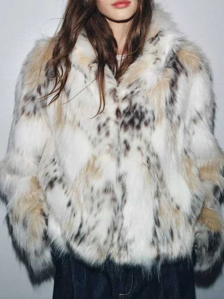 European style new womens fashion versatile temperament simple artificial fur effect zipper long sleeve jacketT251201