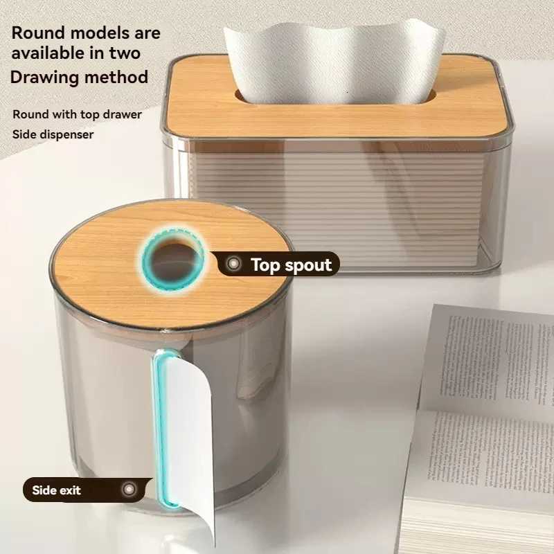 Premium Clear Tissue Box Organizer Portable Toilet Paper Holder for Living Ro He Napkin Storage Solution H251201