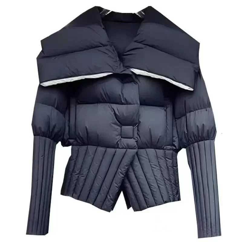 Cotton-padded Jacket for Women Age-reducing Lapel Cotton-padded Jacket Versatile Temperament Gentle Outer Wear Small FragranceT251201