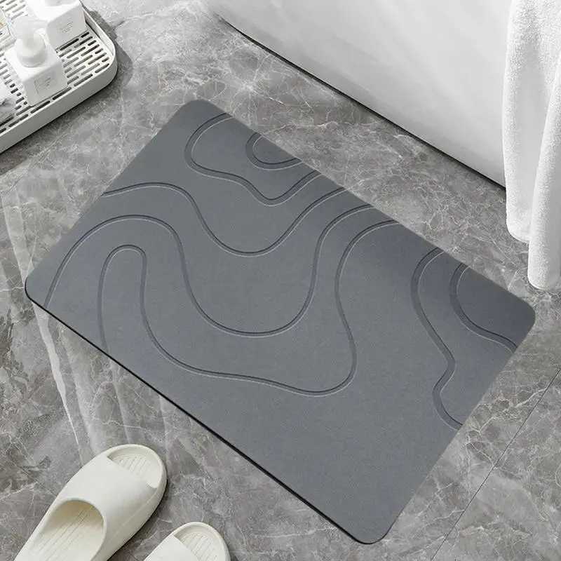 Indoor Diatite Stone Bath Mat Diat d Soft Mat Water Absorption Quick Drying Diatite Stone Shower Mat Entryway Rugs H251129