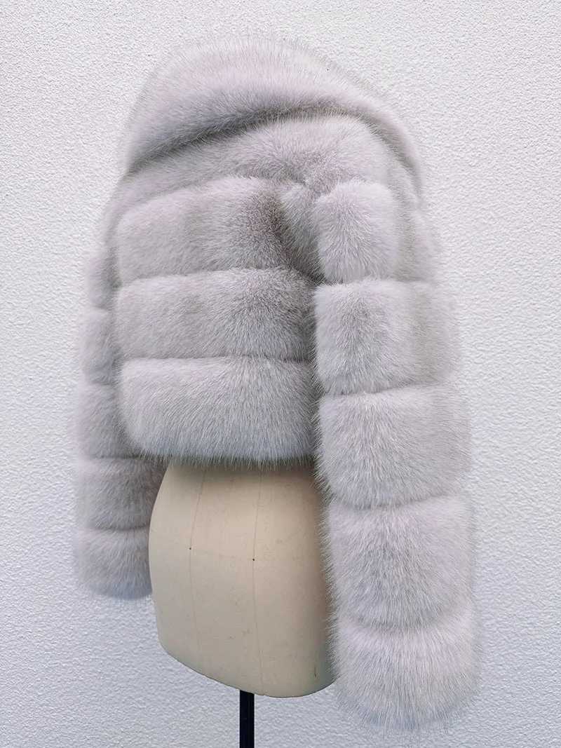 ZADORIN Luxury Big Collar Spliced Cropped Faux Fur Coat Woman Clothing Thicken Furry Faux Fur Jacket Winter Fur Coats Top MujerT251201