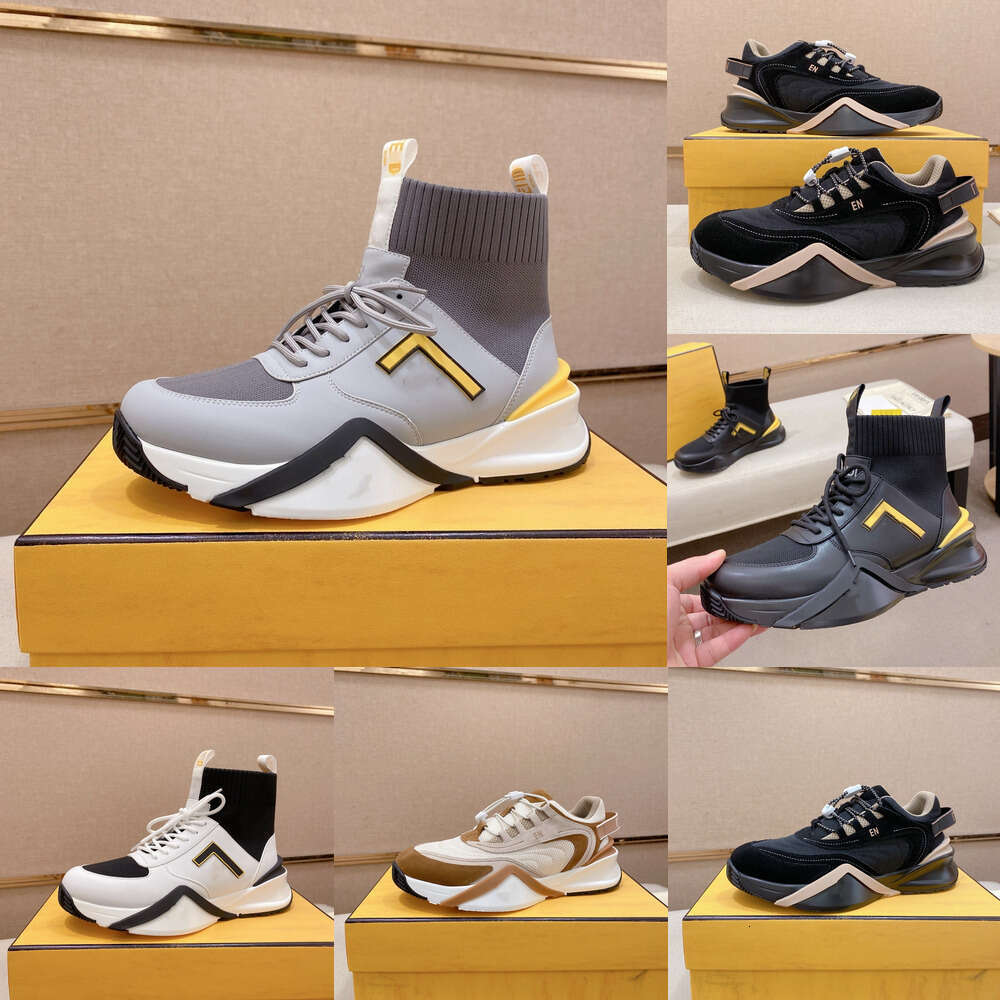 10A Flow platform trainers Mans Fashion casual Designer sneakers Luxury loafers High top knit boots flat Outdoor walk Dress Running Tennis Hiking shoe