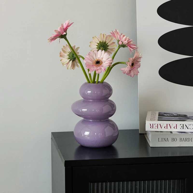 Medieval Lily Vase Ornaments Living Ro Flower Arrangement High Sense French Retro Table High Flowerarrangementvase Y251201