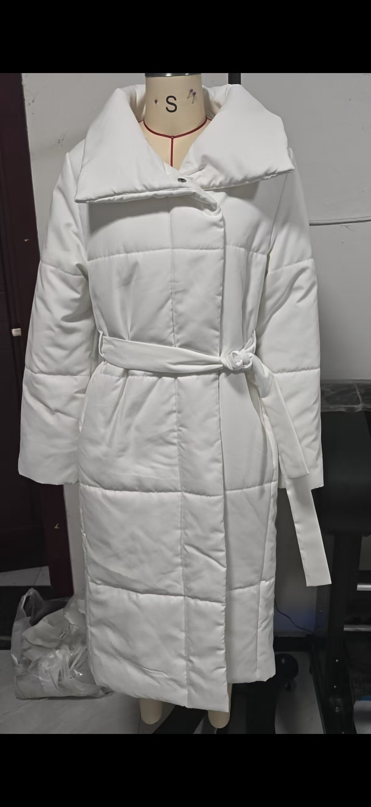 Long Cotton Jacket 2025 Winter New Loose Casual Warm Long Stand Collar Cotton Coat 241009