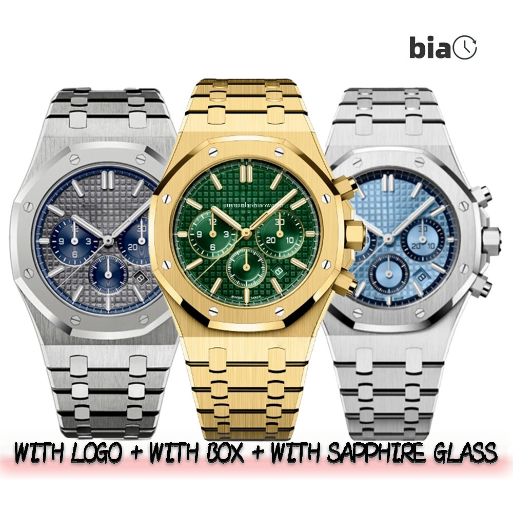 Audermarspiquets Watch Designer Mens Watch Audemares Watch Automatic Mechanical/Quartz Watch Checkered Dial Six Needle Calendar Timing Function Aude Watch 192