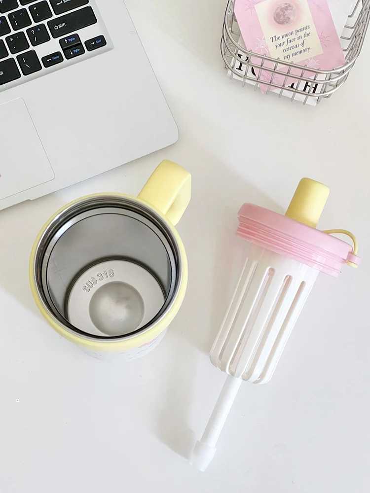 Thermos for Wen High-Looking Stainless Steel Liner Straw Large-Capacity Pot Belly Cup M and Fem Student Kettle H251201 W260226