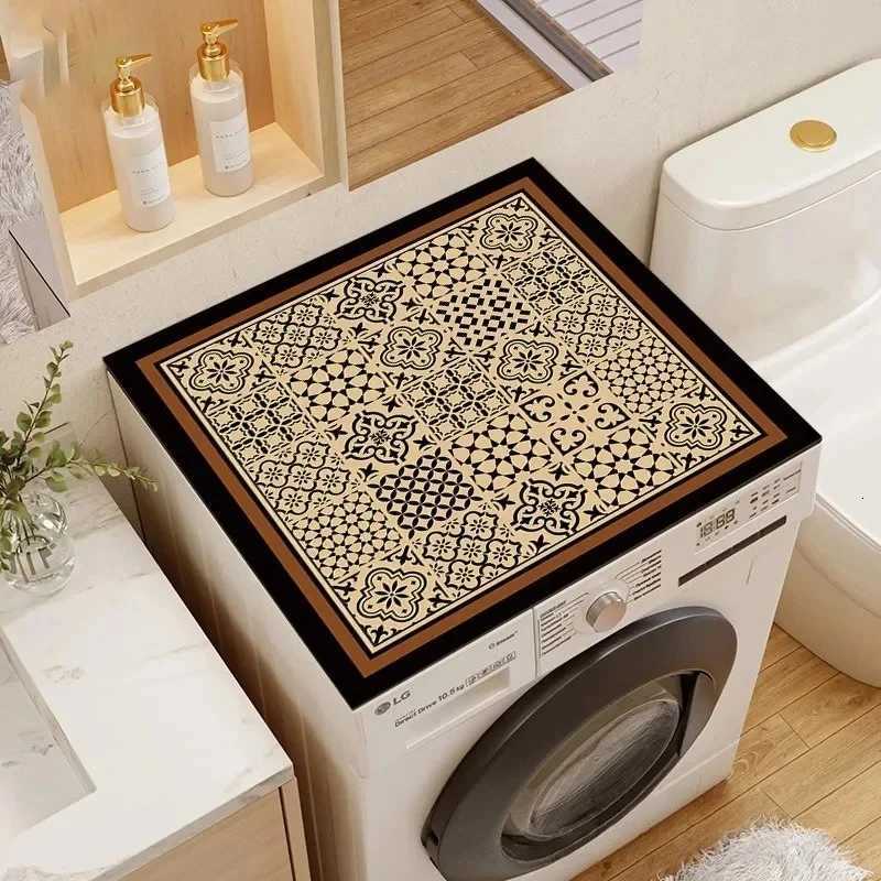Waterproof Washing Drying Mat Machine Dust Cover Microwave Refrigerator Fridge Top Protector Mat Coffee Drain Pad Table Placemat Y251201