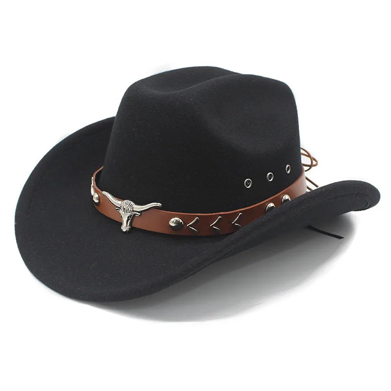 Vintage Cross-border Western Cowboy Hat Big-edge Gentleman Cowgirl Jazz Hats Holidays Party Cosplay Cap Sombrero Hombre 251129 - view 6