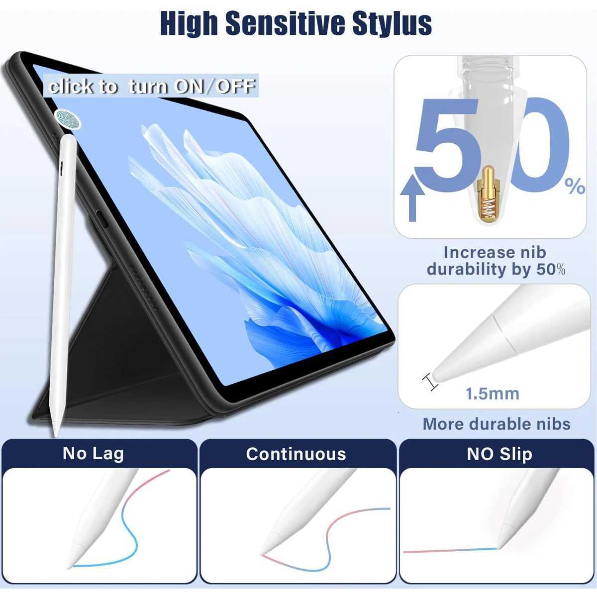 Stylus Pen for iPad Pencil with Palm Rejection Tilt Sensitivity for iPad Air 3/4/5 iPad Mini 5/6 iPad 6-10 iPad Pro C251201