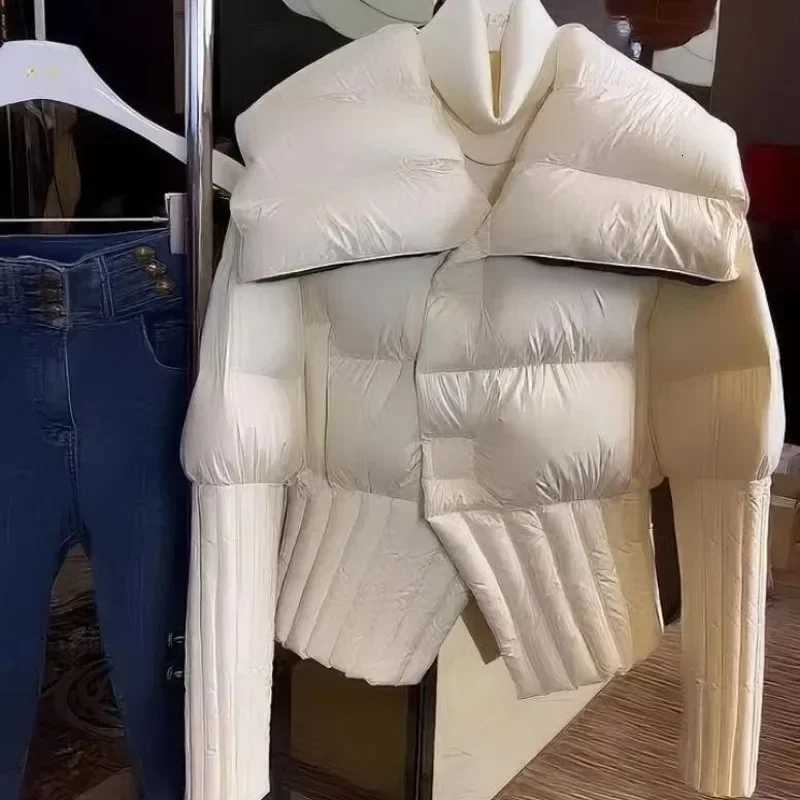 Cotton-padded Jacket for Women Age-reducing Lapel Cotton-padded Jacket Versatile Temperament Gentle Outer Wear Small FragranceT251201